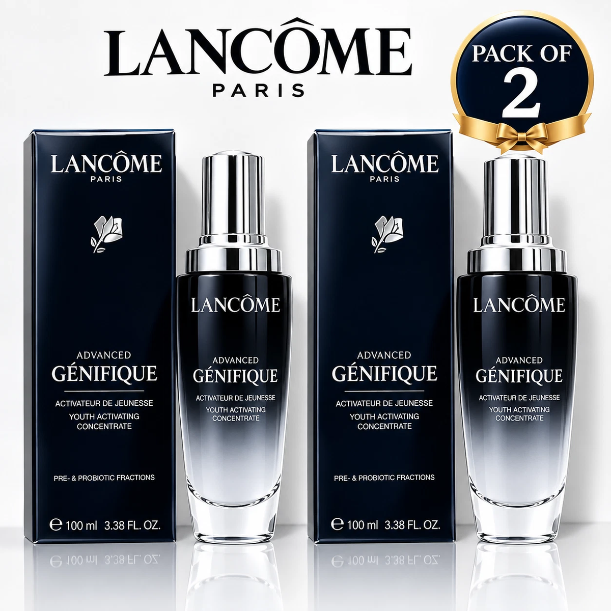 Lancôme Advanced Génifique Youth Activating Concentrate Serum 100ml – Pack of 2