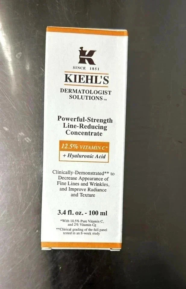 KIEHL'S Powerful Strength Line Reducing Concentrate Hyaluronic 3.4 oz new